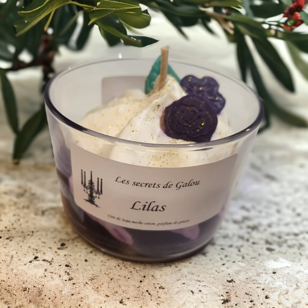 Bougie gourmande lilas
