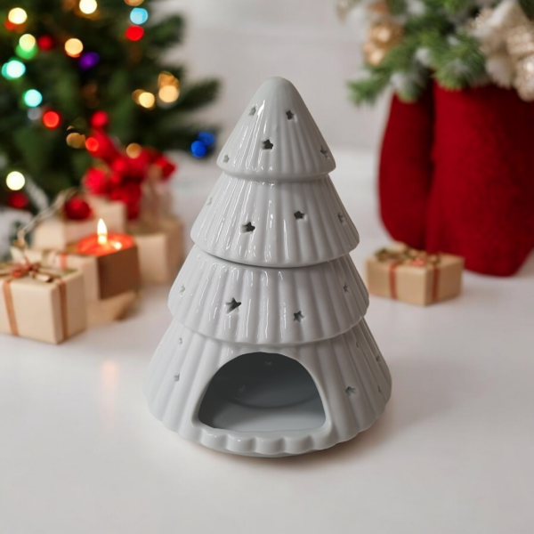 Brûle parfum sapin de noël blanc