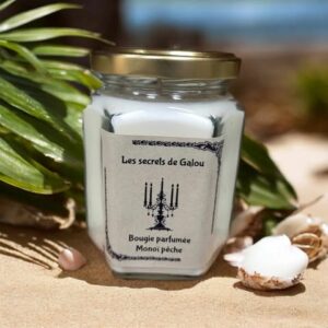 Bougie parfumée monoï pêche