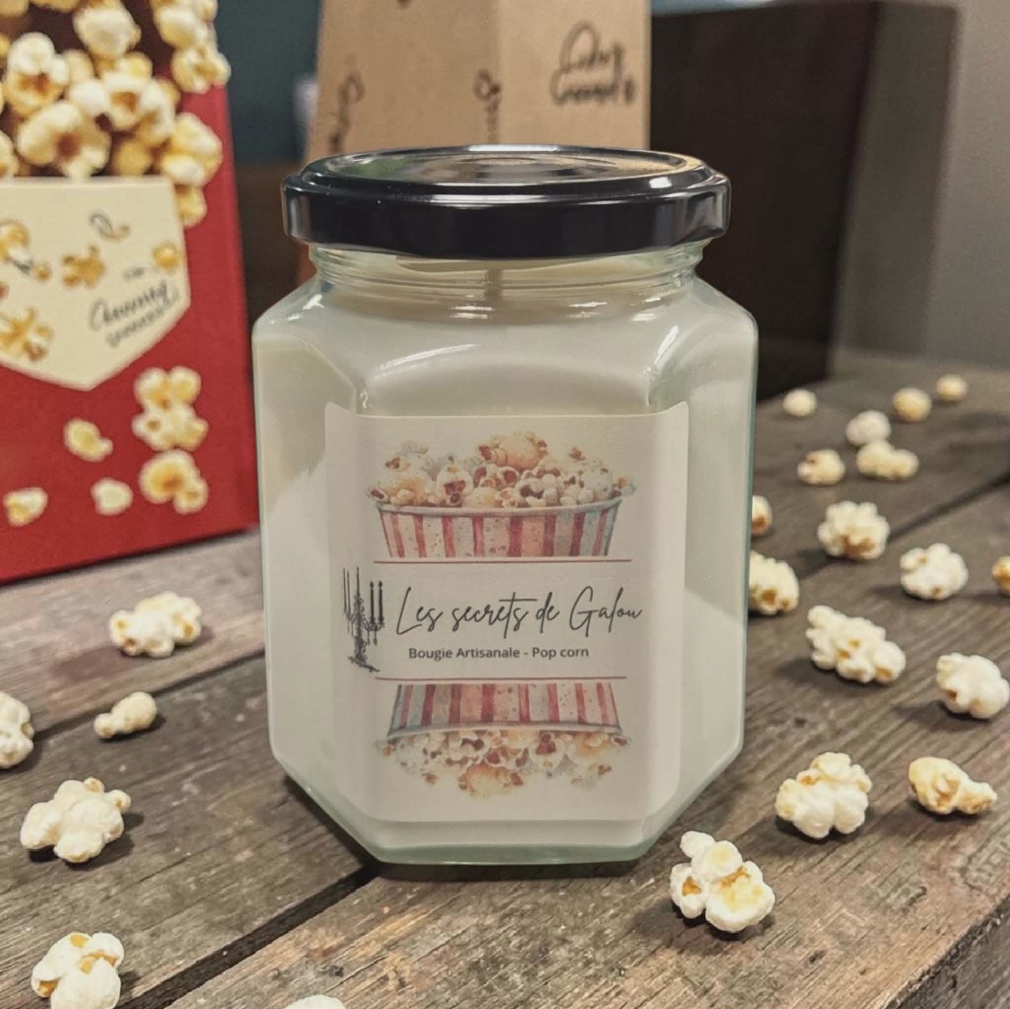Bougie parfumée pop corn