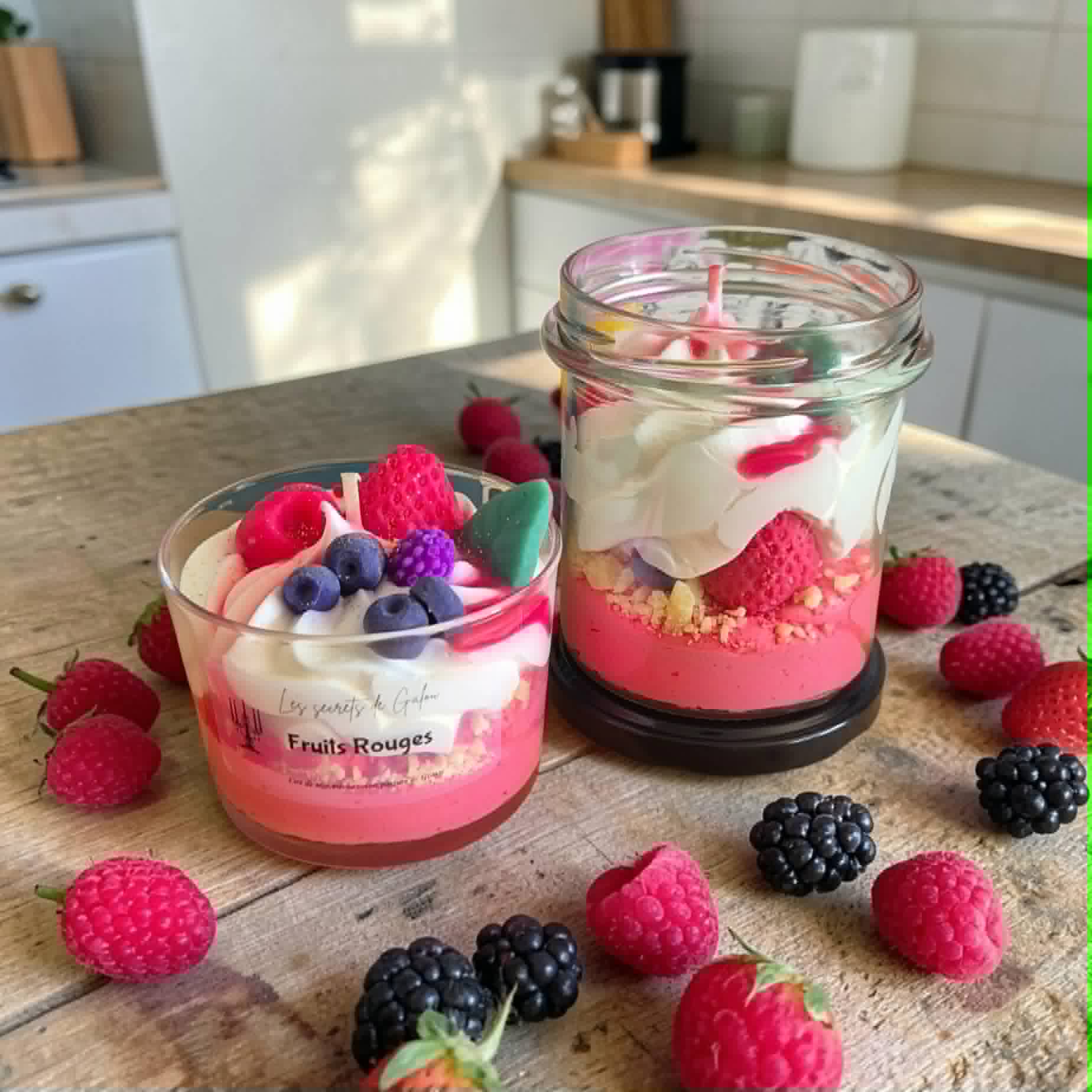 Bougie gourmande fruits rouges