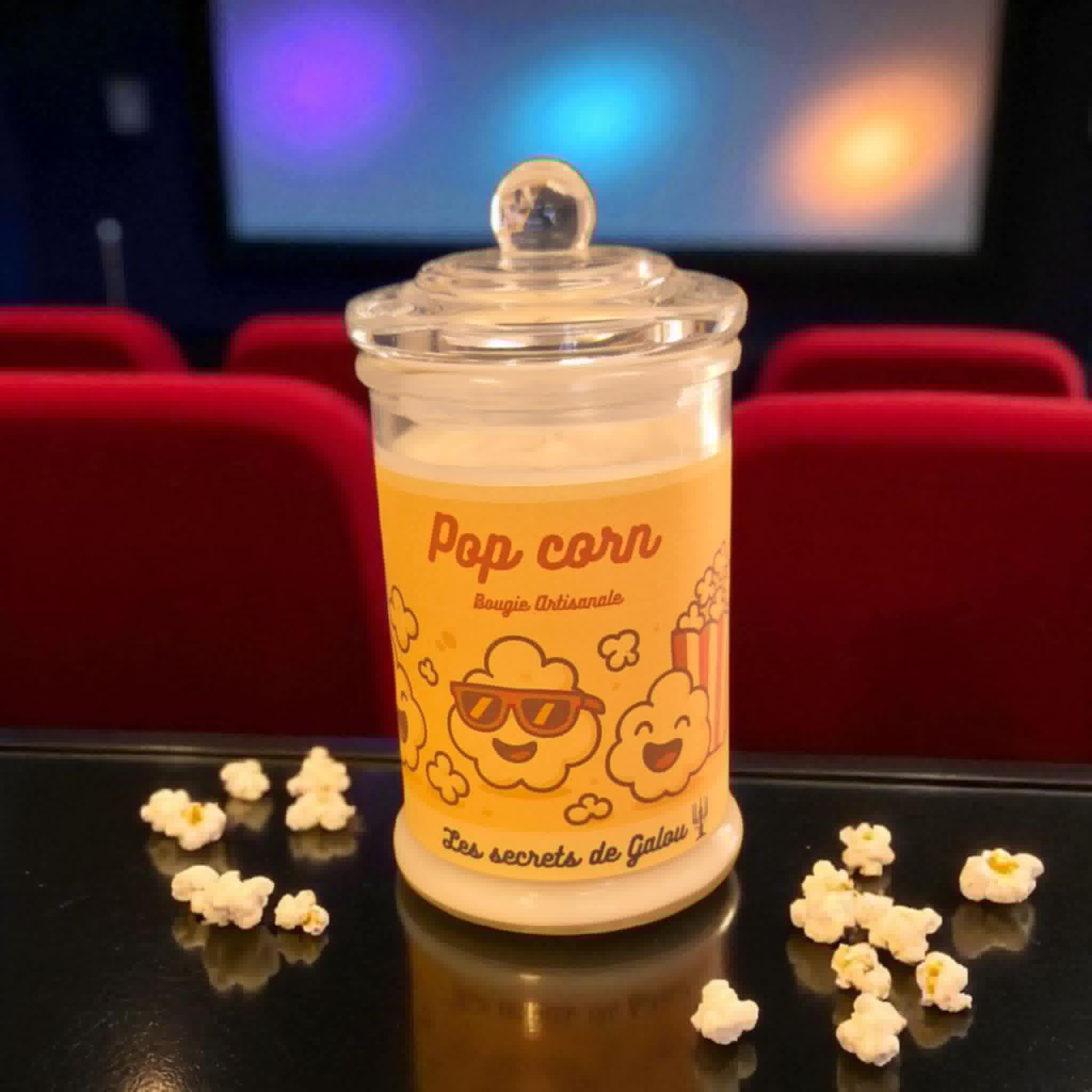 Bougie parfumée pop corn