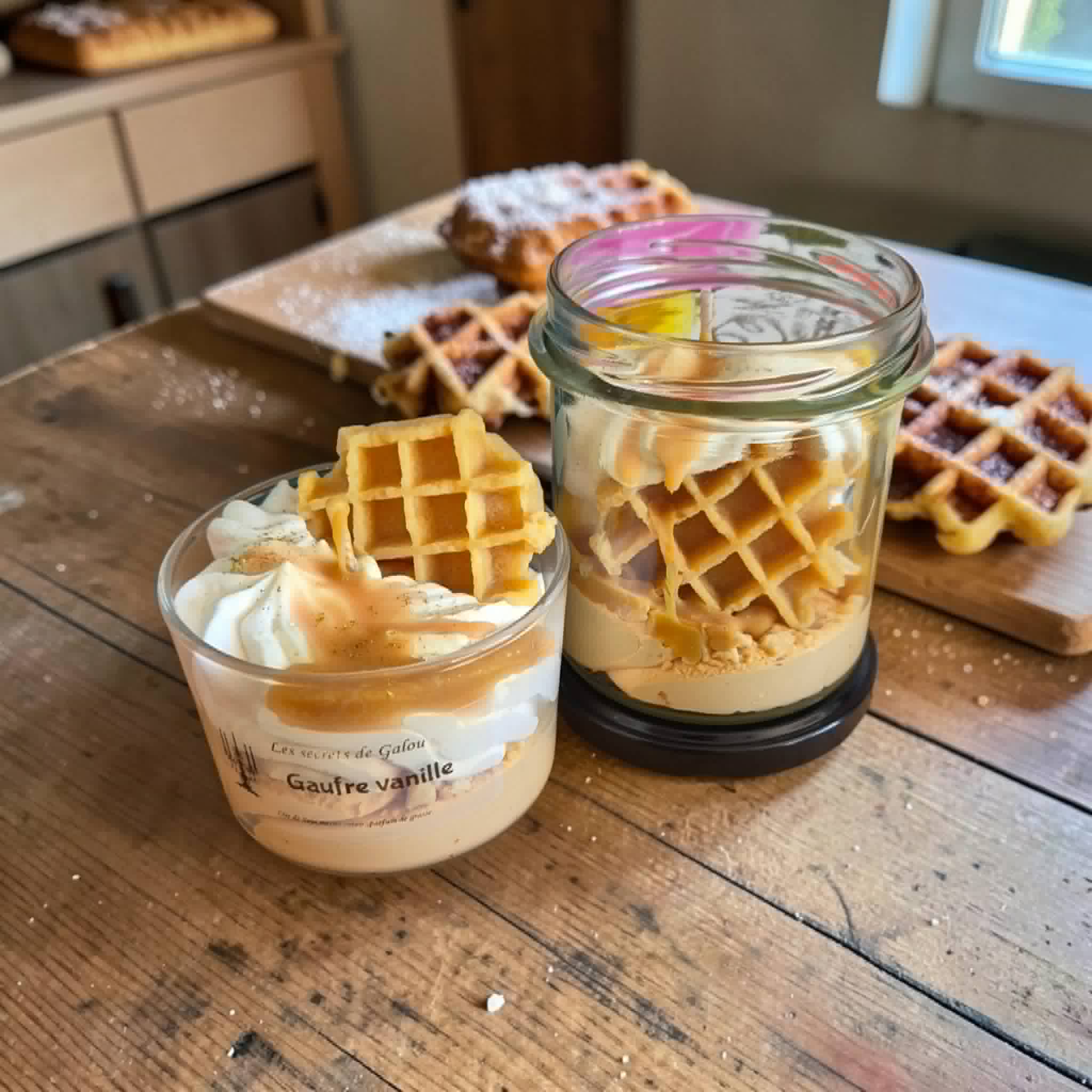 Bougie gourmande gaufre