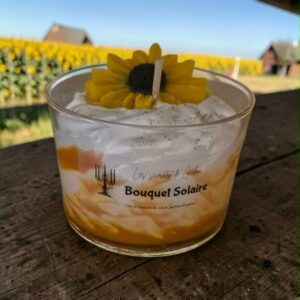 Bougie gourmande bouquet solaire