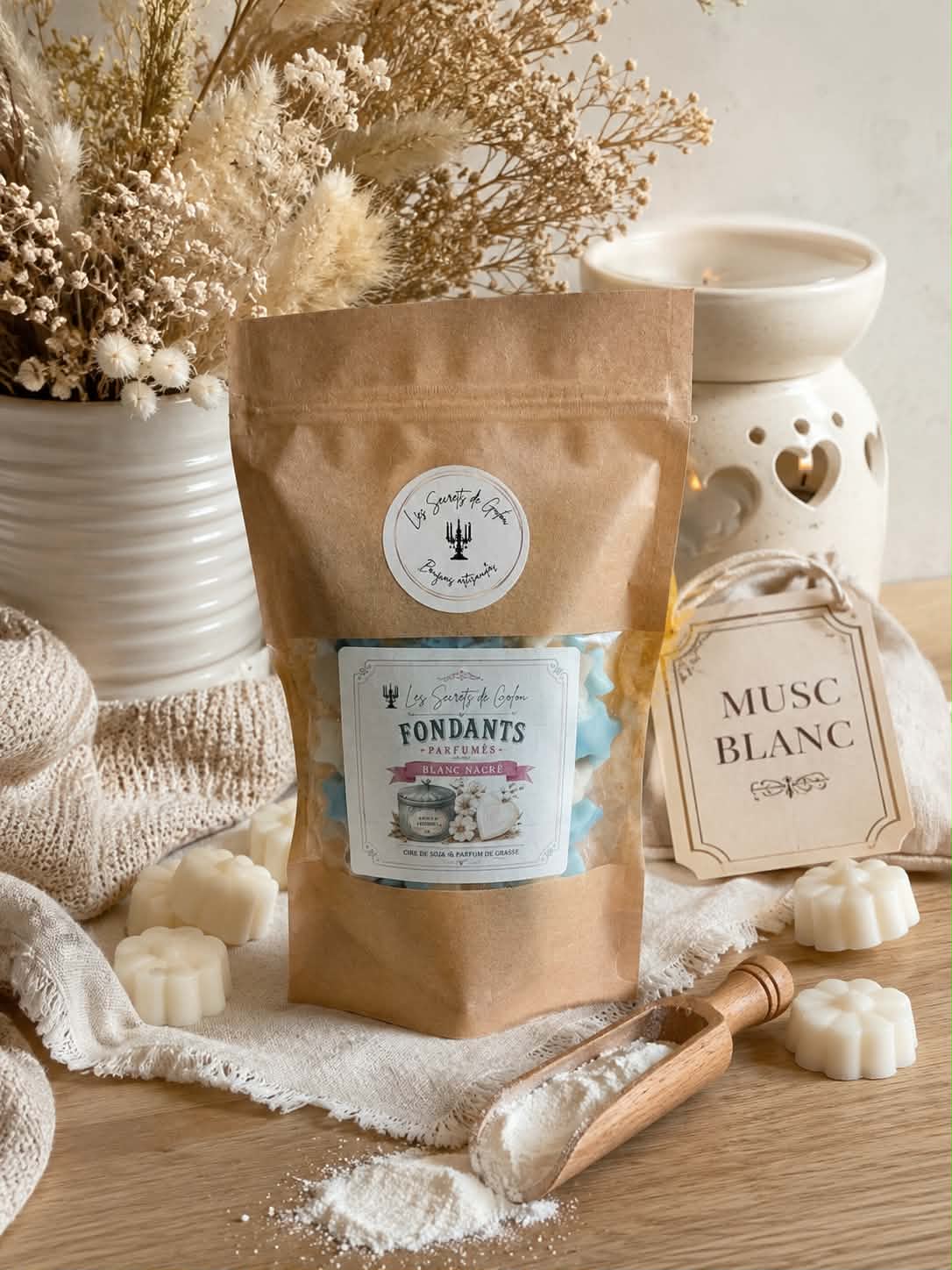 Fondant parfumé mini étoiles blanc nacré